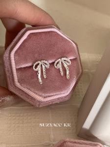 Sweet Butterfly Knot Ballet Style Silver Earrings Womens Fashion Jewelry Fresh out Suzyacc Kr Korean Style Foot Silver