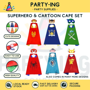 [SG SHIP] Kids Superhero Cape Set for Halloween Role Play Cosplay Skye Chase Capes Pretend play