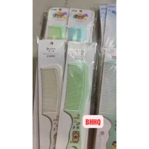 Combo 10 cây lược chải tóc nhựa có tay cầm nhiều màu sắc lược nhựa có cán họa tiết xinh xắn chải tóc dễ dàng.