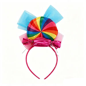 Lollipop Inspired Headwear Candy Rainbow Headband Festival Carnival Purim Accessories Halloween Cosplay Costumes