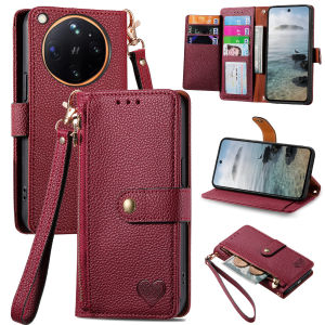 szhaiyu | PU Leather Zipper RFID Wallet Flip Card Slot Phone Case for OPPO Find X9 Ultra X8 X9 X9S Pro Wrist Strap Shockproof Stand Cover