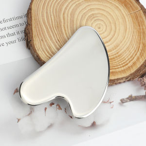 1pc Gua Sha Facial Tool Stainless Steel GuaSha Massage Tool Natural Universal Facial Silver Metal Gua Sha Board Beauty Skin Care