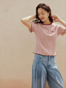 INMAN | Retro Color Block Stripe T-Shirt