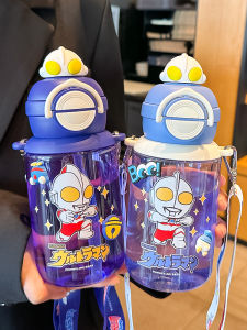 Cốc Nước Tay Cầm Tritan Dung Tích Lớn Cho Trẻ Em Đi Học Họa Tiết Siêu Anh Hùng Cốc Đựng Nước Có Ống Hút Phong Cách Hoạt Hình Dễ Thương