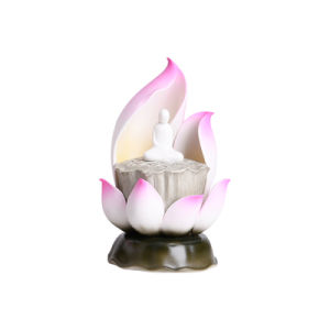 Lotus LED Ceramic Long Burning Lamp for Buddha Offering Home Decorations Wealth God Guanyin Lantern Festival Supplies Gifts