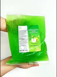 Philippines Choice! 1000g green apple Popping Balls - Chewy & Sweet Topping for Drinks & Desserts