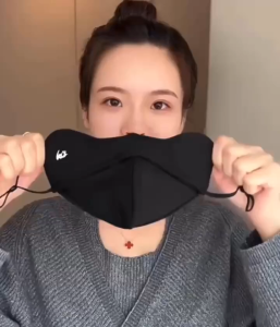 KHẨU TRANG CHỐNG TIA UV CHỐNG NẮNG UPF50+ LOẠI DÀY 2 LỚP CÓ DÂY RÚT ĐIỂU CHỈNH