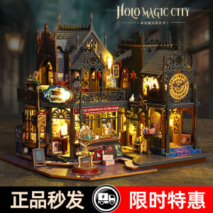 Creative DIY Miniature Scene Harry Potter Magic House Model Villa Handmade Assembly Building Toy for Children And Adults