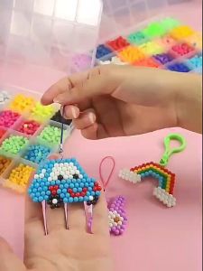 🔥HOT🔥 【🇵🇭 Stock&COD】Non-Iron Magic Fuse Beads Kit 4mm 24 Colors 3000 Beads Creative Refill Set DIY Starter Toys For Kids