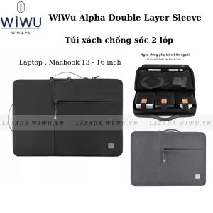 Túi ( cặp ) đựng Laptop  Macbook Wiwu Alpha Double Layer Sleeve 13 - 16 inch kiểu dáng thanh lịch  chống sốc  chống nước