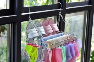 พวงแขวนผ้าสแตนเลส ราวหนีบผ้า ผ้าสแตนเลส กิ๊บหนีบ