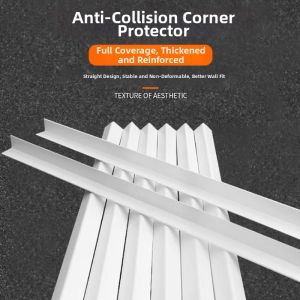 FADUODUO | White L-shaped Hardened Corner Protector for Wall Decorative Bumper Protection Strip