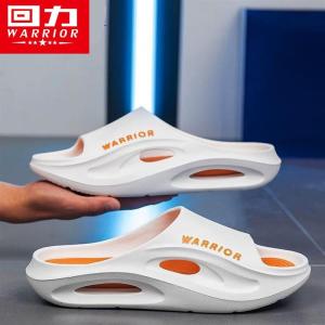 Warrior Mens Indoor Slippers Sporty EVA Anti-slip Soft Bottom Bath Slippers Summer New Style Indoor Home Slippers