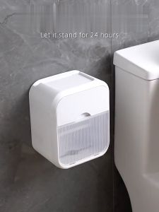 WaterProof Toilet Paper Rack for Shelf Organizer Bathroom Shower Bathroom Storage Box Wall-mounted Tissue Holder