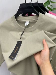 100% pure cotton T-shirt men summer comfortable breathable fashiona solid color short sleeve couple loose casual round neck top