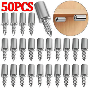 50/20Pcs Self Tapping Screw Layer Plate Holder Wardrobe Septum Bracket with Non-Slip Sleeve Fixed Screw Shelf Support Pegs
