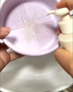 3in1 Makeup Brush Cleaning Bowl Hanging Powder Puff Beauty Tool Drying Cleaning Storage Holder Makeup Brush Cleaner