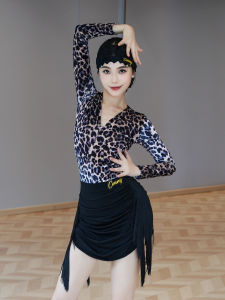 conny | Trang Phục Nhảy Rumba Cổ V Dài Tay Có Fringe