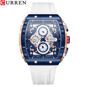 Đồng Hồ Đeo Tay Nam Sang Trọng CURREN Luxury Mens Quartz Movement Watch Chronograph Sport Casual Silicone Strap Auto Date Wristwatch