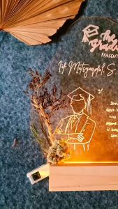 LAMPU KAMAR TIDUR AKRILIK AESTETIC HIAS ANAK HADIAH KADO WISUDA ACRYLIC A5