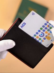 Ví Nam Da Bò Saffiano Mini P014 2 MÀU LỰA CHỌN Dáng Đứng Nhỏ Gọn Phối 2 Màu Cá Tính Thời Trang - BH 12 THÁNG