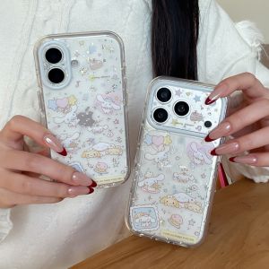 Sanrio | Cute Jingkong Star Big Eared Dog Phone Case for iPhone 17 Pro Max 17 16 15 Pro 15 Pro Max Luxury High-end Protective Back Cover