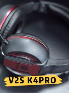 V2S K4PRO Game Headset PC DESKTOP Noise Reduction Treble Hidden Microphone Volume Adjustment 5.0