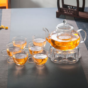 Taii2u Filter Teapot Tea Cup Full Set Of Flower Teapot Tea Cup Set Glass Tea Set