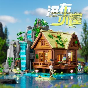 Lumibricks | Retro Cascade Cottage Wooden Building Model Street View Decoration