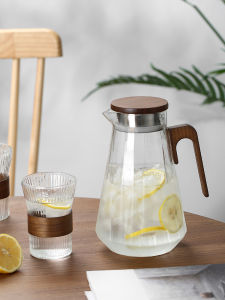 Large Capacity Glass Cold Water Pot for Home Use Tea Brewing Flask Living Room Drinking Cup Set Heat Resistant Water Boiler