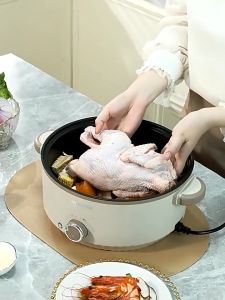 5L Large Capacity Household Electric Cooking Pot Multi Functional Cooking Pot Dormitory Non Stick Electric Wok Electric Steamer