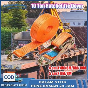 5 cm X 6M/8M 4 cm X 4M/6M/8M/10M 10 Ton Tali Kecepatan Ratchet Tie Down -tali ikat kargo bak truk mobil motor cargo lashing- Tali Ikat Barang Mobil Truk KUALITAS TERBAIK