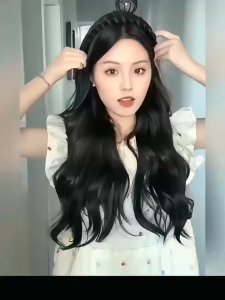 【COD/Spot Goods】Fashion Womans Twist Braid Headband Curly Hair Korean Long Curly Hair 【Local Stock】 Fashionable headband wig half head style High temperature fiber hair High head volume design Breathable and non-slip Natural and fluffy