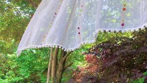 Pocket Rod Curtain Half Curtain Mesh Curtains Japanese Style Fresh Partition Door Curtain Kitchen Ugly Coffee Short Curtain Cross-Border