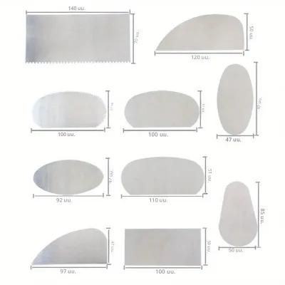 10 ชิ้นดินประติมากรรมเครื่องปั้นดินเผาเซรามิค Sharp สแตนเลส Sculpting เครื่องมือ Scraper