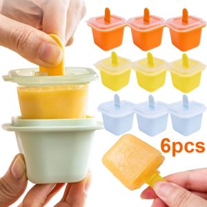 Mini Ice Cubes Mold Food Grade Silicone Ice Tray Ice Cream Molds with Popsicle Stick DIY Jelly Pudding Mould Summer Drink Maker