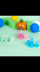 กระต่าย ใส เรืองแสง ขนาด 13x15.5mm อุปกรณ์เสริมงานฝีมือ งาน DIY ใช้สำหรับ ตั้งโชว์ ตกแต่งโต๊ะ