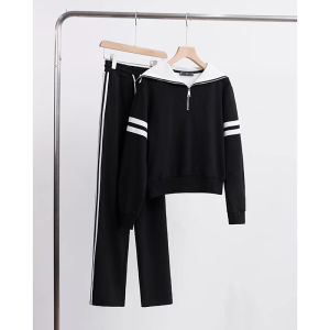LIANGYILAILIN | Fashionable Casual Tracksuit Two Pieces Set