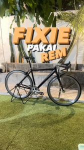 Paket Stang Sepeda Balap STandar 254mm / Stang Sepeda Dropbar FIxie Balap Roadbike / Handle Rem Sepeda Balap Alloy