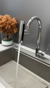 [✅SG Ready Stock] 720° Rotation 4 in 1 Waterfall Kitchen Faucet Kitchen Sink Spray Nozzle (FREE full set of adapters)