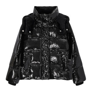 Juicy Couture | Shiny Removable Hood Duck Down 90 Womens Down Jacket