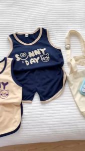 Bộ ba lỗ sát nách bé trai bé gái kangmin kids áo thun bé trai Hàn Quốc xuất xịn QATE66 cho bé từ 7-28kg