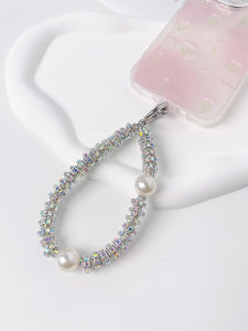 Senbo Luxury Diamond Embedded Phone Strap Womens Handheld Mobile Phone Camera Pendant High-End Fashion Short Chain Accessory