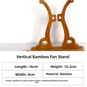 Retro Silk Fan Stand Calligraphy Paper Fan Display Home Decor Handmade Bamboo Frame Fan Stand for Everyone in China