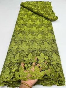 Vải Ren Châu Phi Vải Tuyn Nigeria Thêu Mềm Mại Bằng Cotton Damask Dùng Cho Váy Cưới Trang Phục Dự Tiệc Cưới May Vá 2026