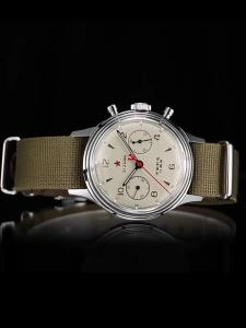 SEAKOSS 40mm Nam Chronograph Đồng Hồ Chính Hãng ST1901 Hải Âu Tay Cuộn Dây Chuyển Động Cơ Học Dạ Quang 38mm Phi Công Đồng Hồ Đeo Tay