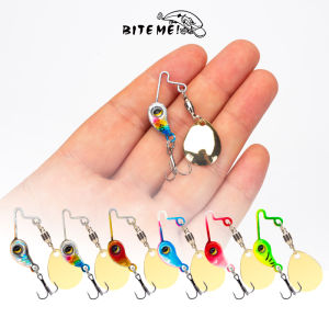 1PCS Fishing Bait Sinking Jig Rotating Metal Vib 3D Eyes Spoon Hard Lures Bionic Lure Spinner Balancer with Treble Hook