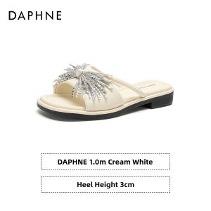 Daphne | Toe-exposed Matching Skirt Sandal Flat Slides