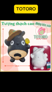 Tượng thạch cao TOTORO dễ thương M33 (Không kèm màu) Bé Tô Màu Tô Tượng