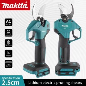 Makita | Makita 18V Brushless Electric Pruning Shears Wireless Garden Branch Trimming Scissors with LED Screen for Precision Cutting